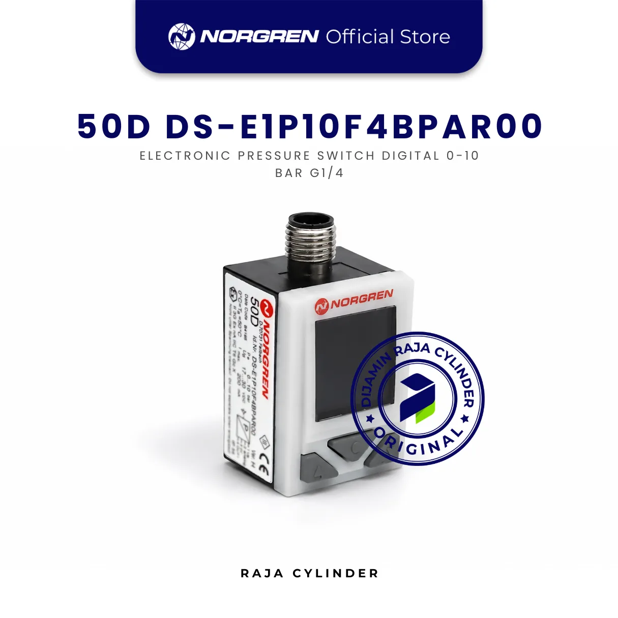 NORGREN 50D DS-E1P10F4BPAR00 Electronic Pressure Switch Digital 0-10 Bar G1/4 Original IMI Norgren