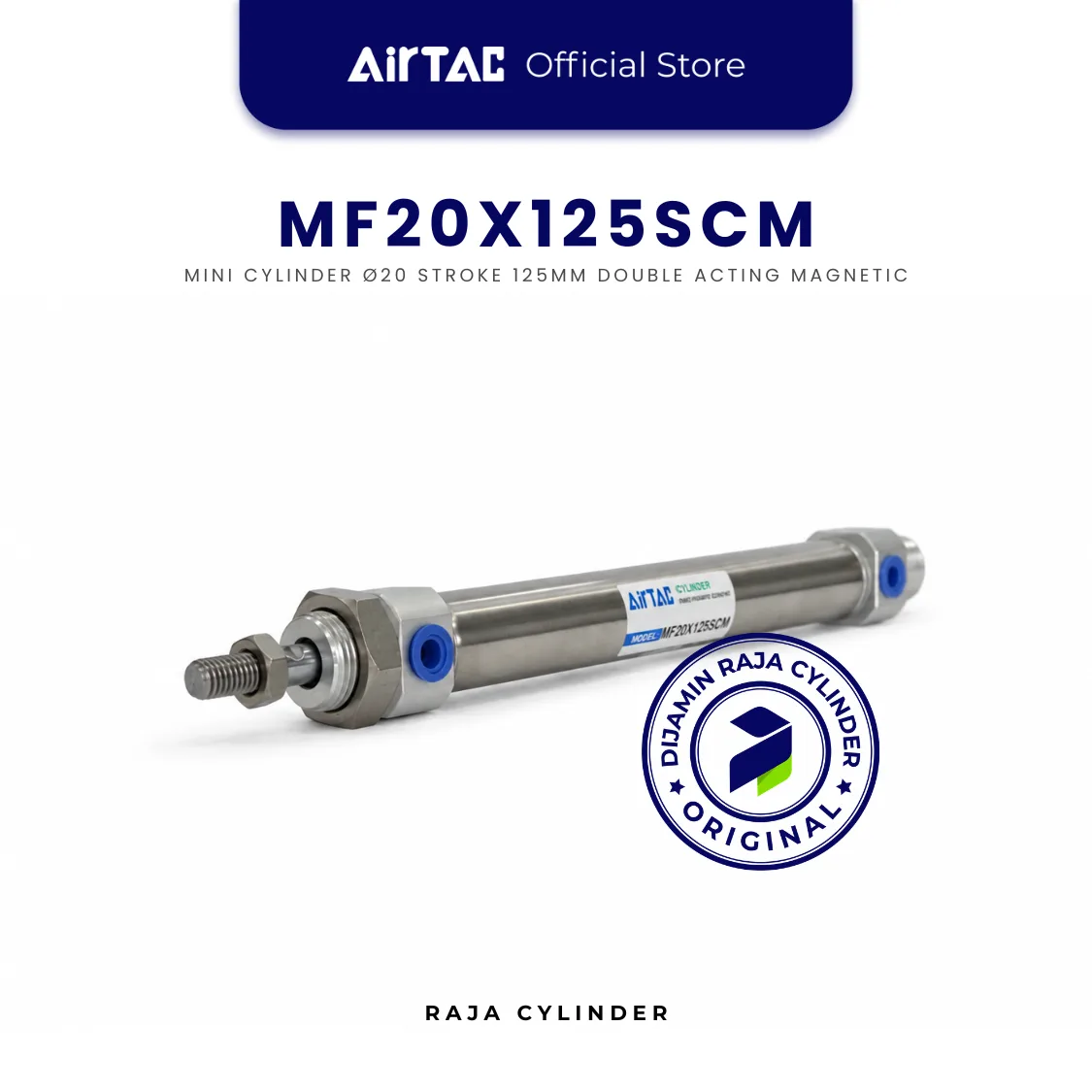 AIRTAC MF20X125SCM Mini Cylinder Ø20 Stroke 125mm Double Acting Magnetic Original