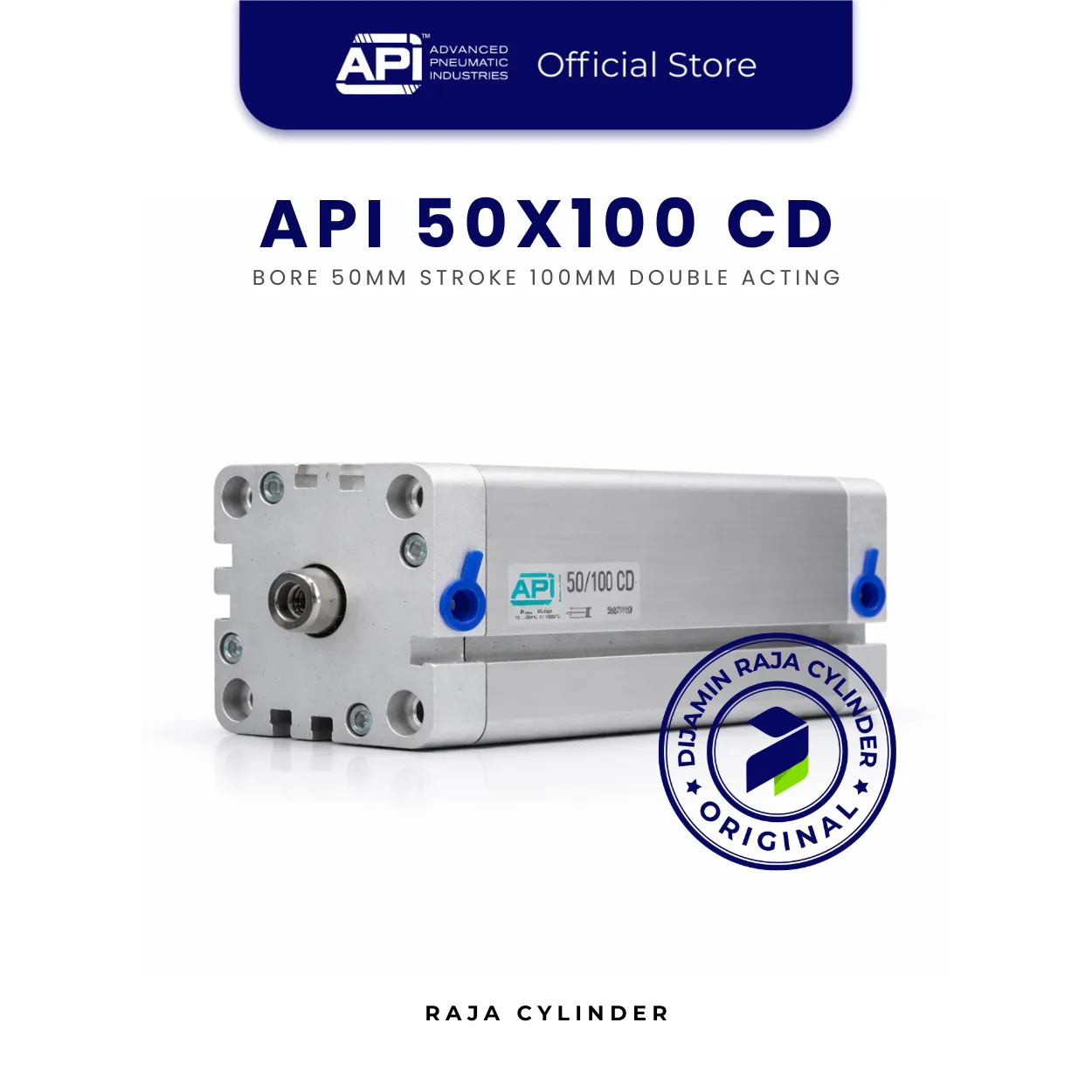 API Compact Cylinder 50/100 CD Double Acting Bore 50 mm Stroke 100mm with magnet