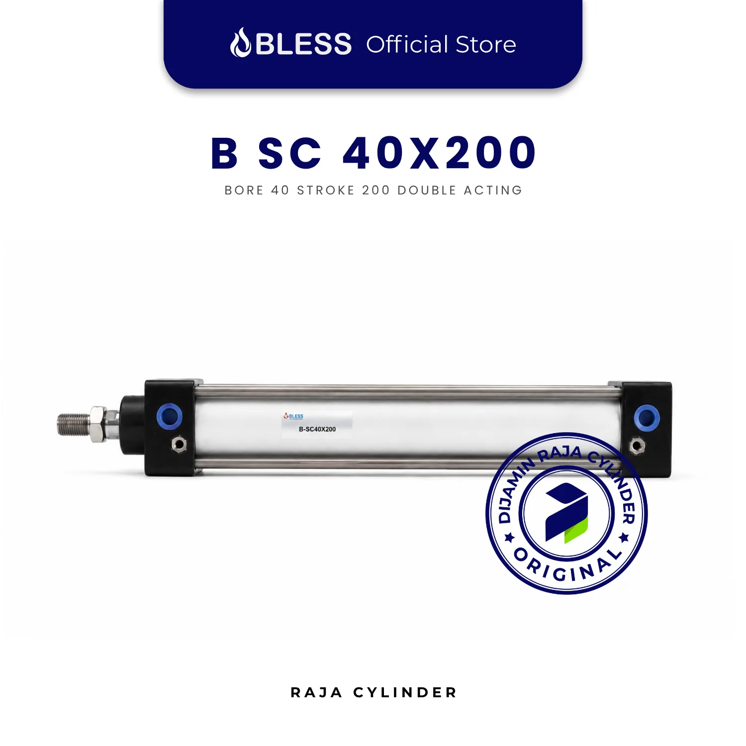 BLESS B-SC40X200 Original Pneumatic Cylinder Double Acting Bore 40mm Stroke 200mm with magnet