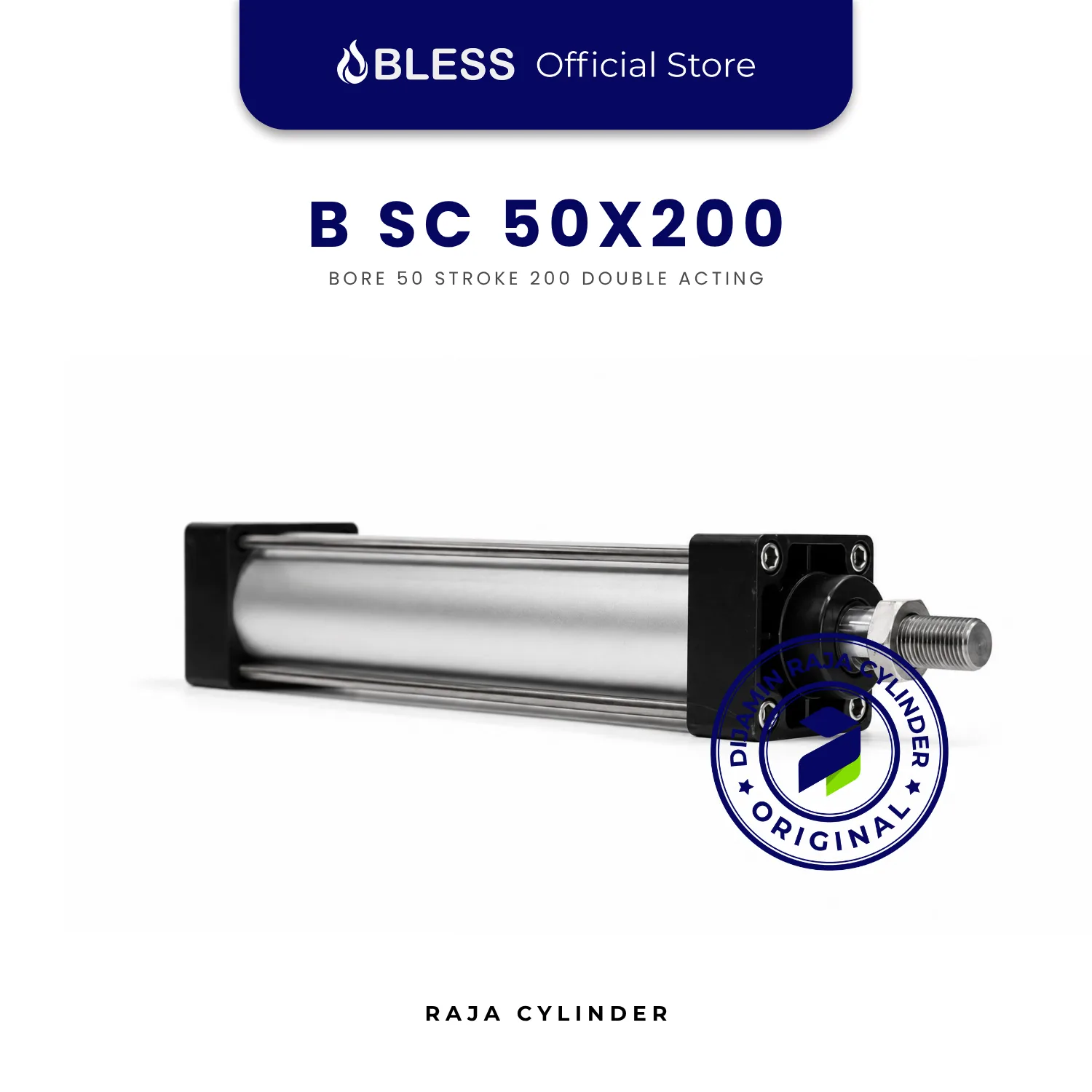 BLESS B-SC50X200 Original Pneumatic Cylinder Double Acting Bore 50mm Stroke 200mm with magnet