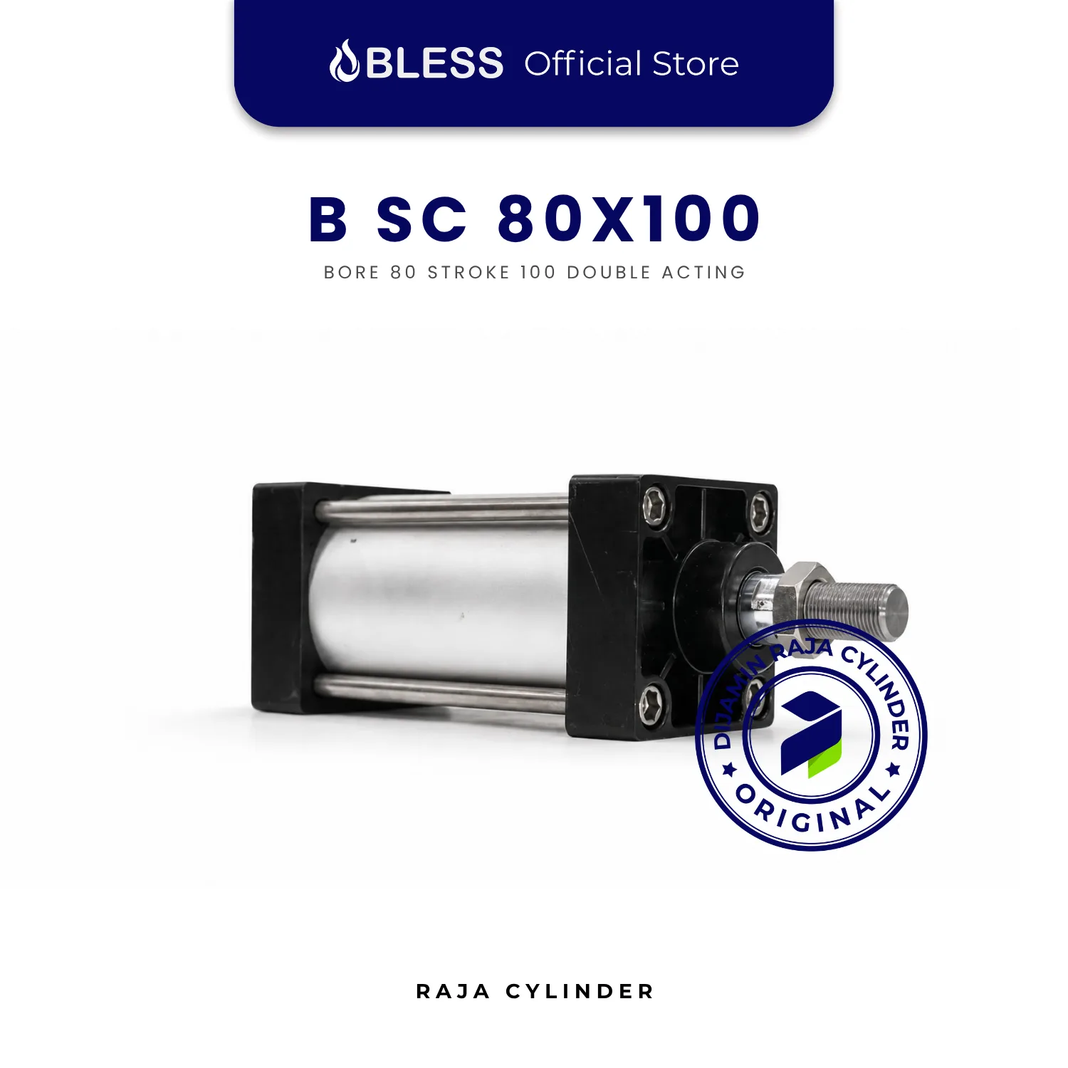 BLESS B-SC80X100 Original Pneumatic Cylinder Double Acting Bore 80mm Stroke 100mm with magnet