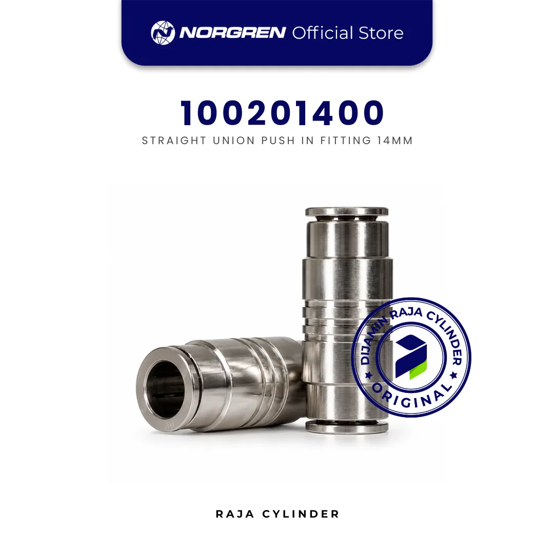 NORGREN 100201400 Pneufit Straight Union Push In Fitting 14mm Air Pneumatic Connector Original