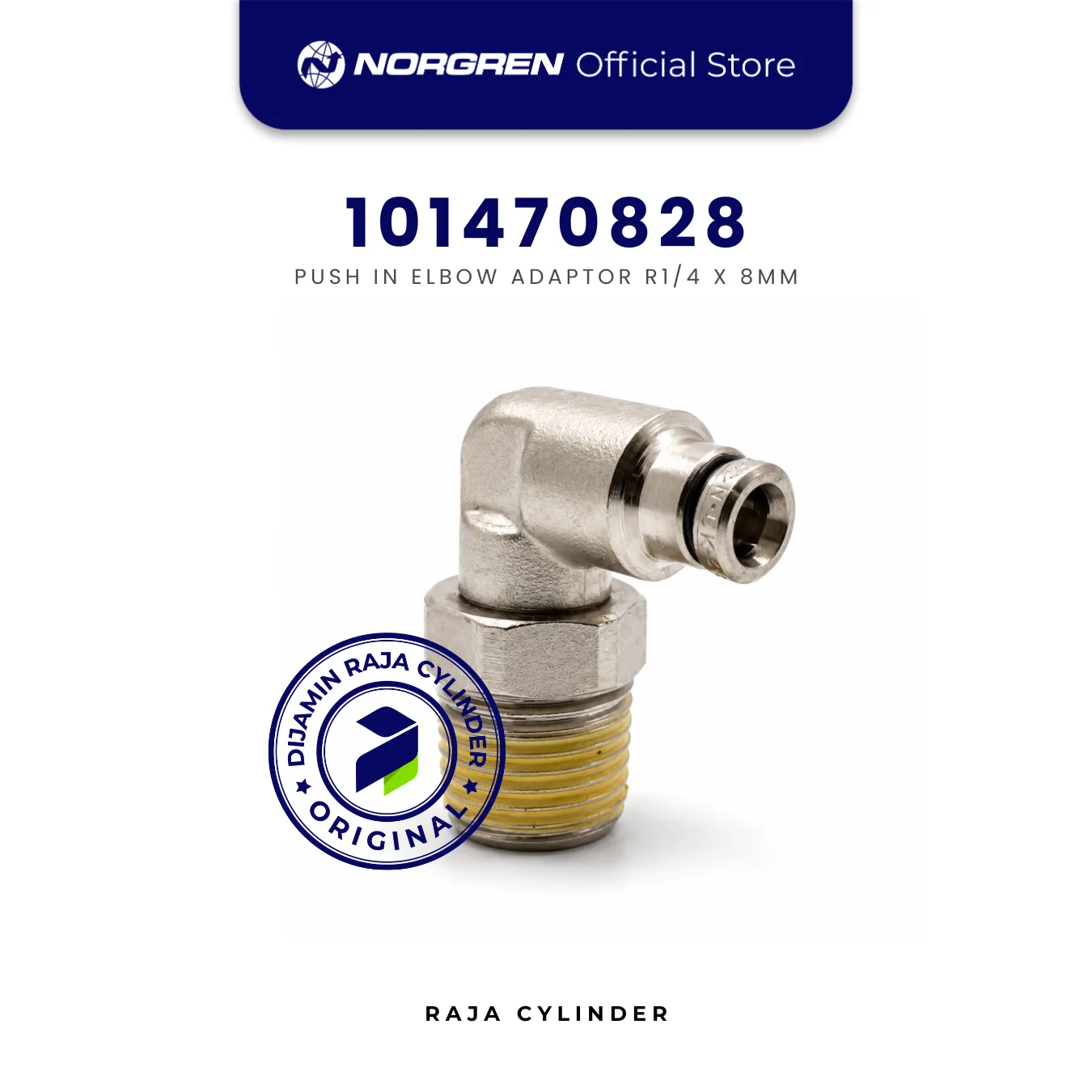 NORGREN 101470828 Pneufit 10 Swivel Elbow Adaptor R1/4 x 8mm Push In Original