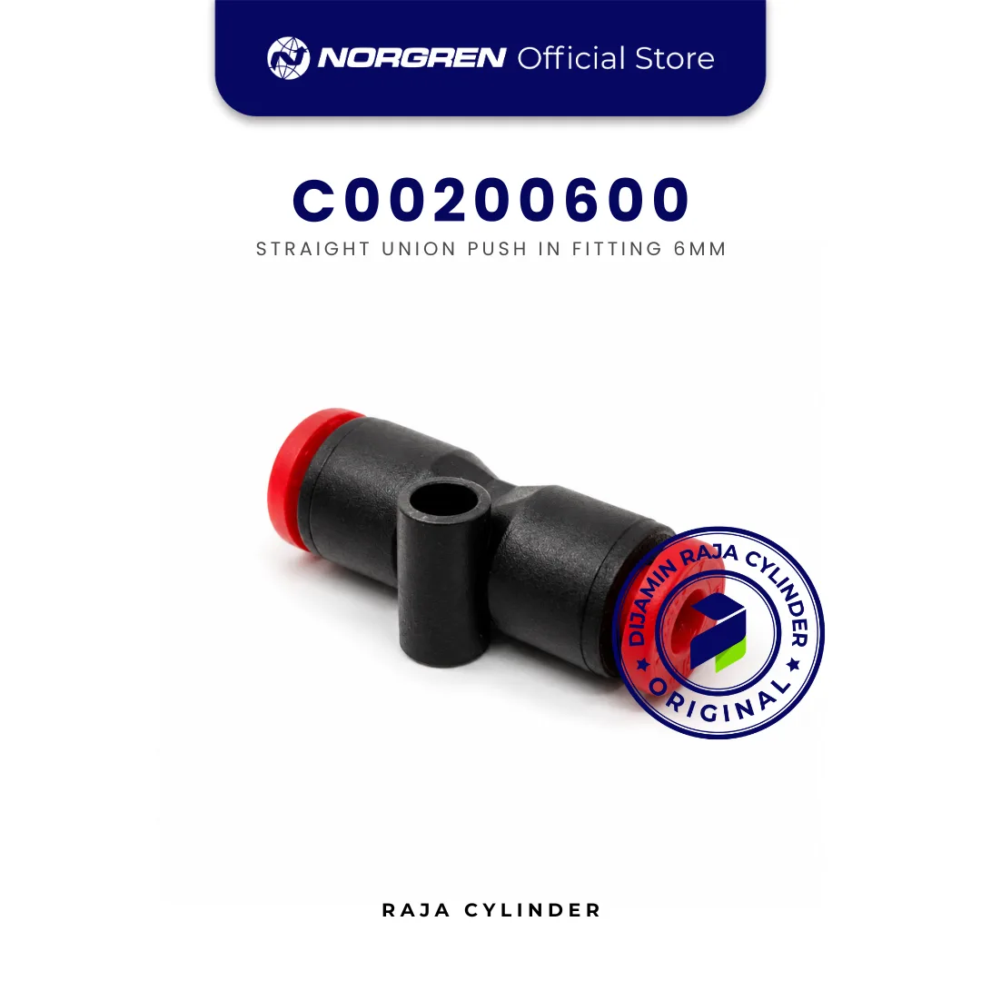 NORGREN C00200600 Pneufit C Straight Union 6mm Push-In Fitting Original IMI Norgren
