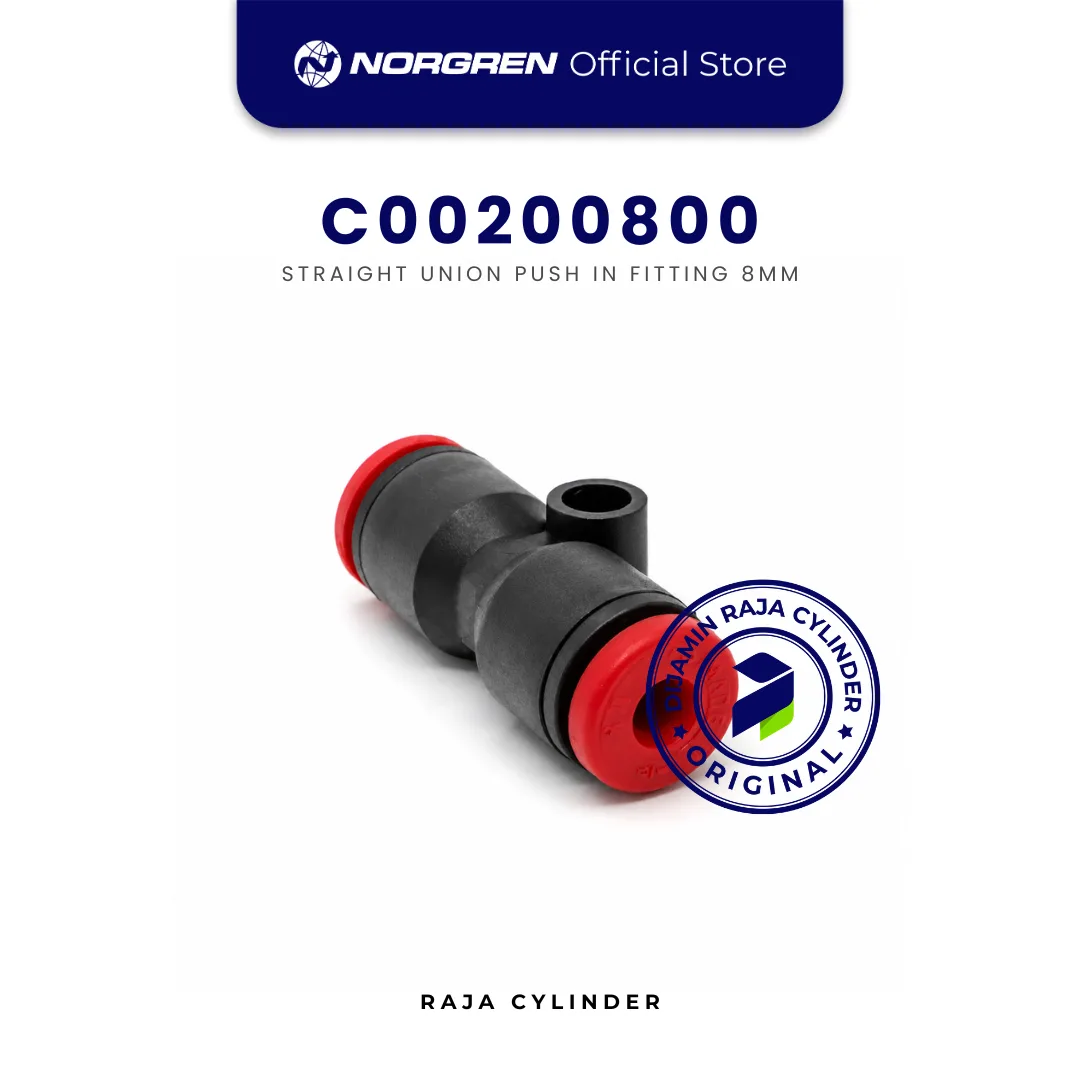 NORGREN C00200800 Pneufit C Straight Union 8mm Push-In Fitting Original IMI Norgren