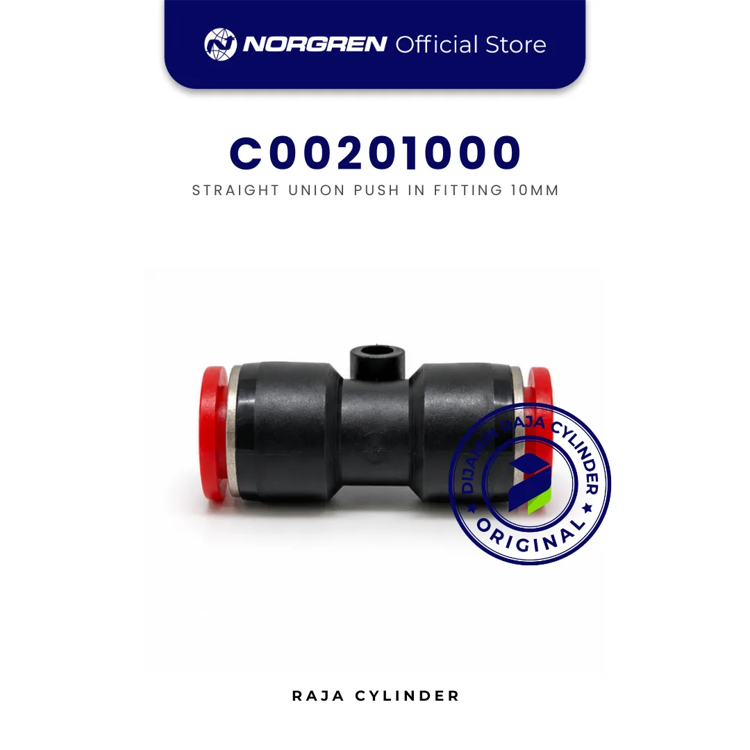 NORGREN C00201000 Pneufit C Straight Union 10mm Push-In Fitting Original IMI