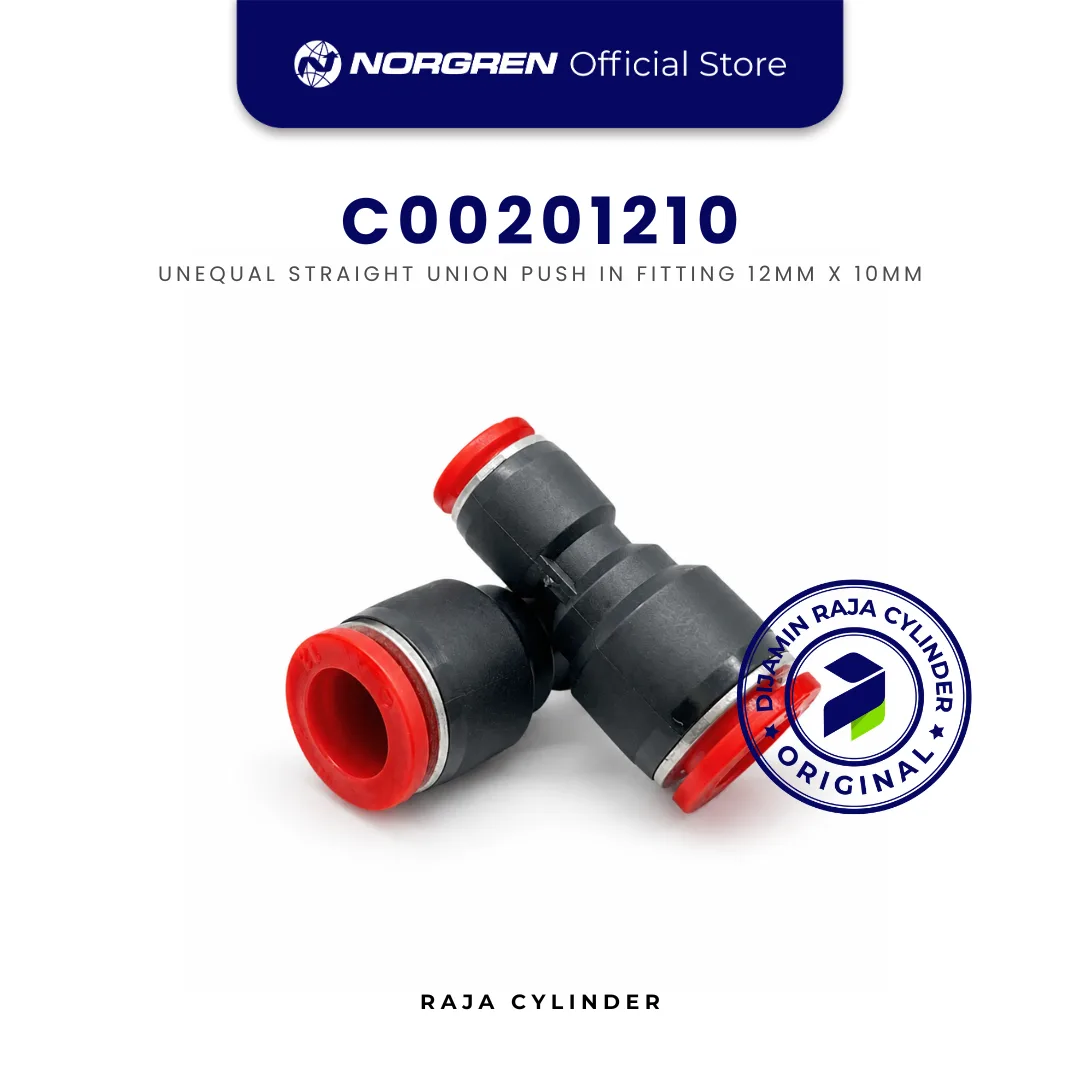 NORGREN C00201210 Pneufit C Straight Union Unequal 12mm x 10mm Push In Fitting Original IMI Norgren