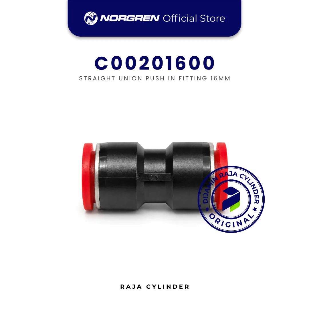 NORGREN C00201600 Pneufit C Straight Union 16mm Push-In Fitting Original IMI Norgren
