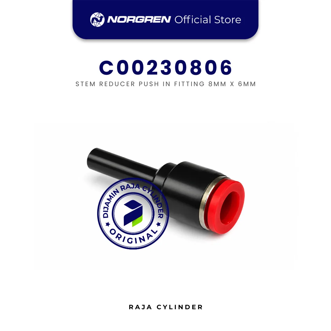 NORGREN C00230806 Pneufit C Stem Reducer Straight 8mm x 6mm Push In Fitting Original IMI Norgren