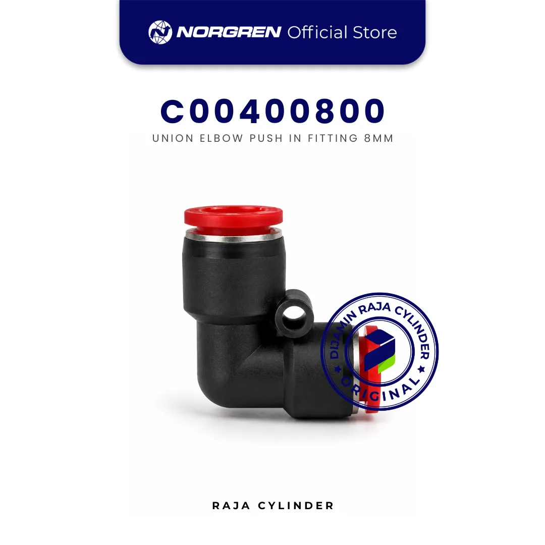 NORGREN C00400800 Pneufit C Union Elbow 90° 8mm Push In Fitting Original IMI Norgren