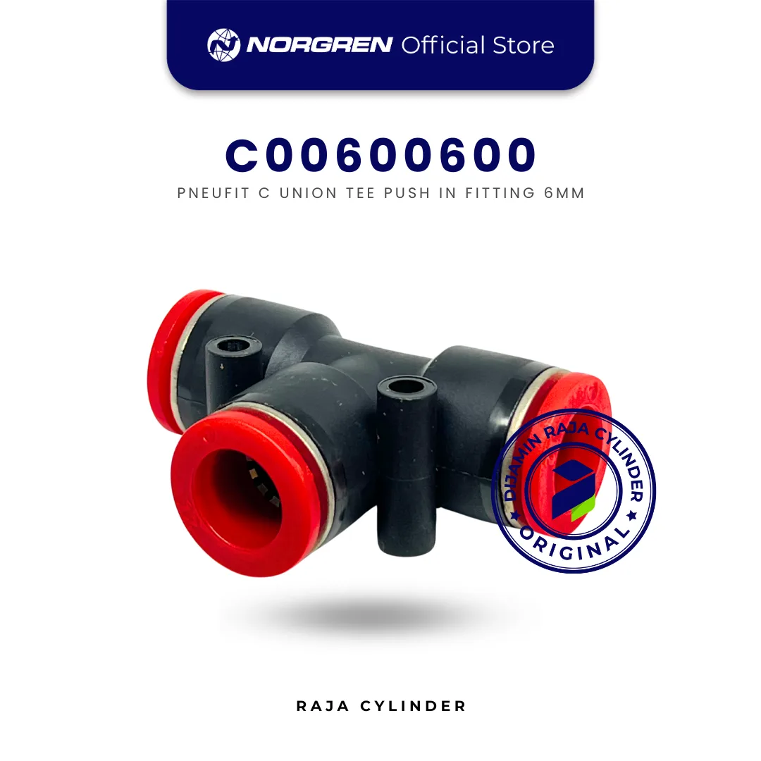 NORGREN C00600600 Pneufit C Union Tee 6mm Push In Fitting Tee Connector Original IMI Norgren