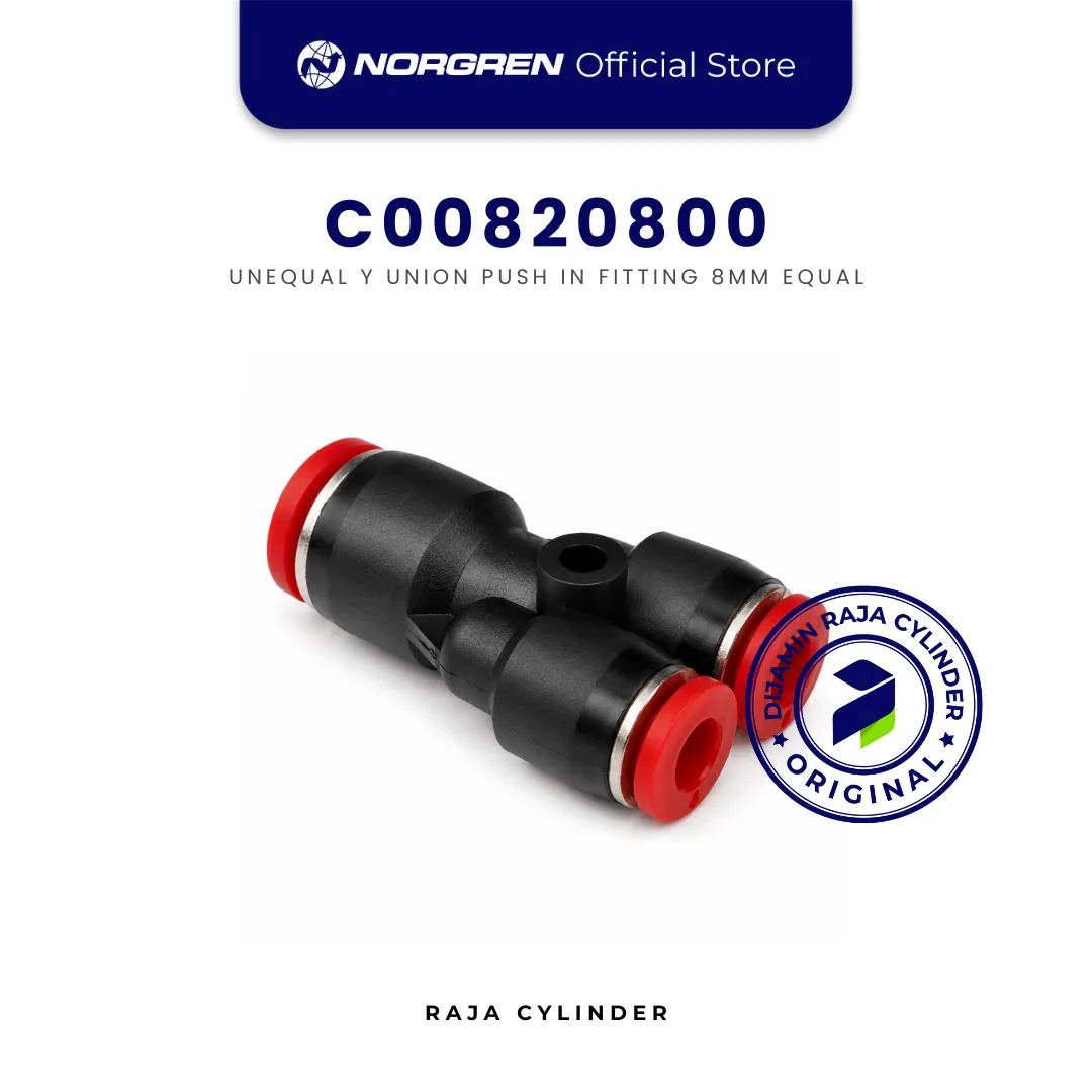 NORGREN C00820800 Pneufit C Parallel Y Connector 8mm Push In Fitting Original IMI Norgren