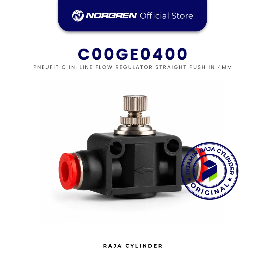 NORGREN C00GE0400 Pneufit C In-Line Flow Control 4mm Push In Speed Controller Original IMI Norgren