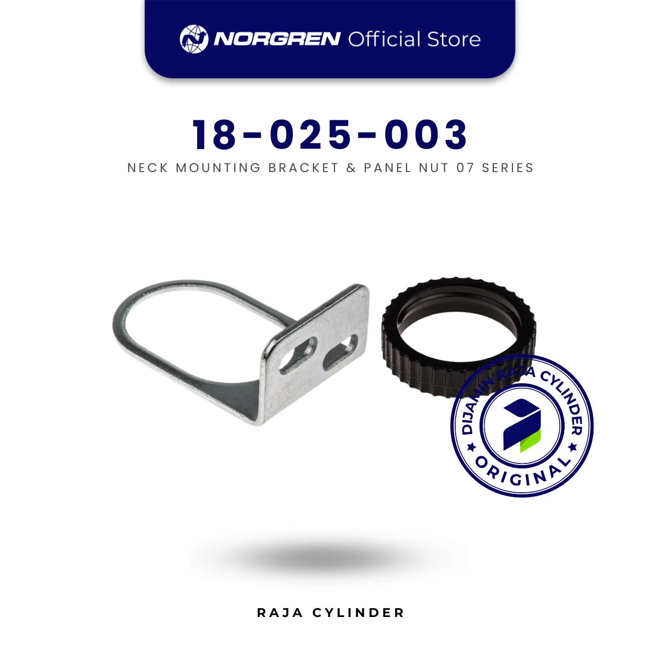 NORGREN 18-025-003 Neck Mounting Bracket & Plastic Nut – Bracket Regulator Pneumatik Seri 07 Original