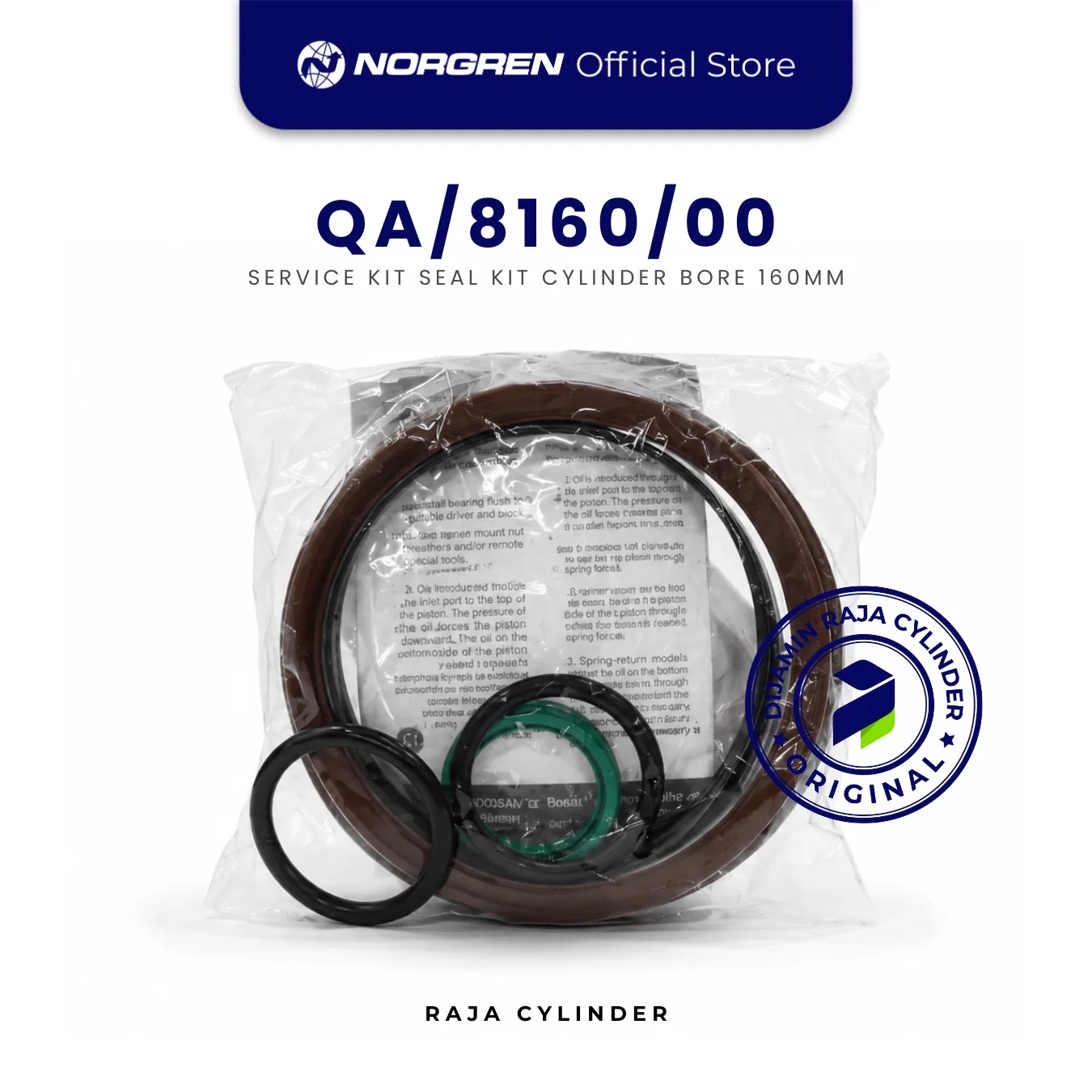 NORGREN QA/8160/00 Service Kit Cylinder Seal Kit 160mm Original IMI Norgren Spare Part