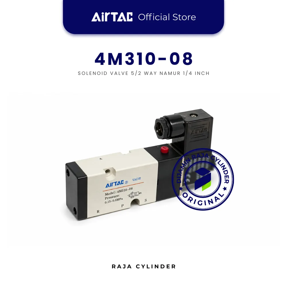 AIRTAC 4M310-08 Solenoid Valve Pneumatic NAMUR 5/2 Way Port 1/4 Inch Original