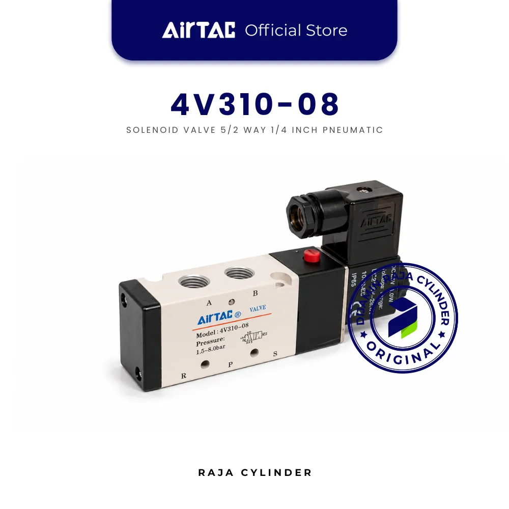 AIRTAC 4V310-08 Solenoid Valve Pneumatic 5/2 Way Port 1/4 Inch Original