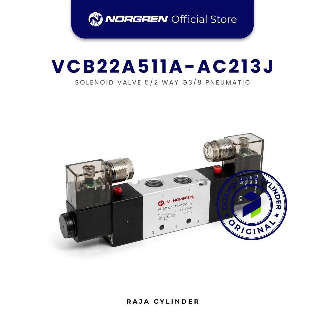 NORGREN VCB22C511A-AC213J 5/2 Solenoid Valve G3/8 Original IMI Norgren